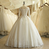 Lace long Sleeve Ball Gown Wedding Dress