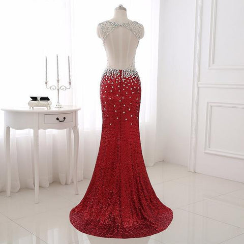 Gold Backless Sleeveless Beaded Long Prom Evening Dress Sassymyprom Gold Backless Sleeveless Beaded Long Prom Evening Dress Sassymyprom