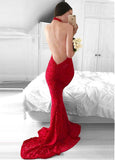 Backless Mermaid Evening Dress