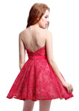 Red  Homecoming Dress With Belt