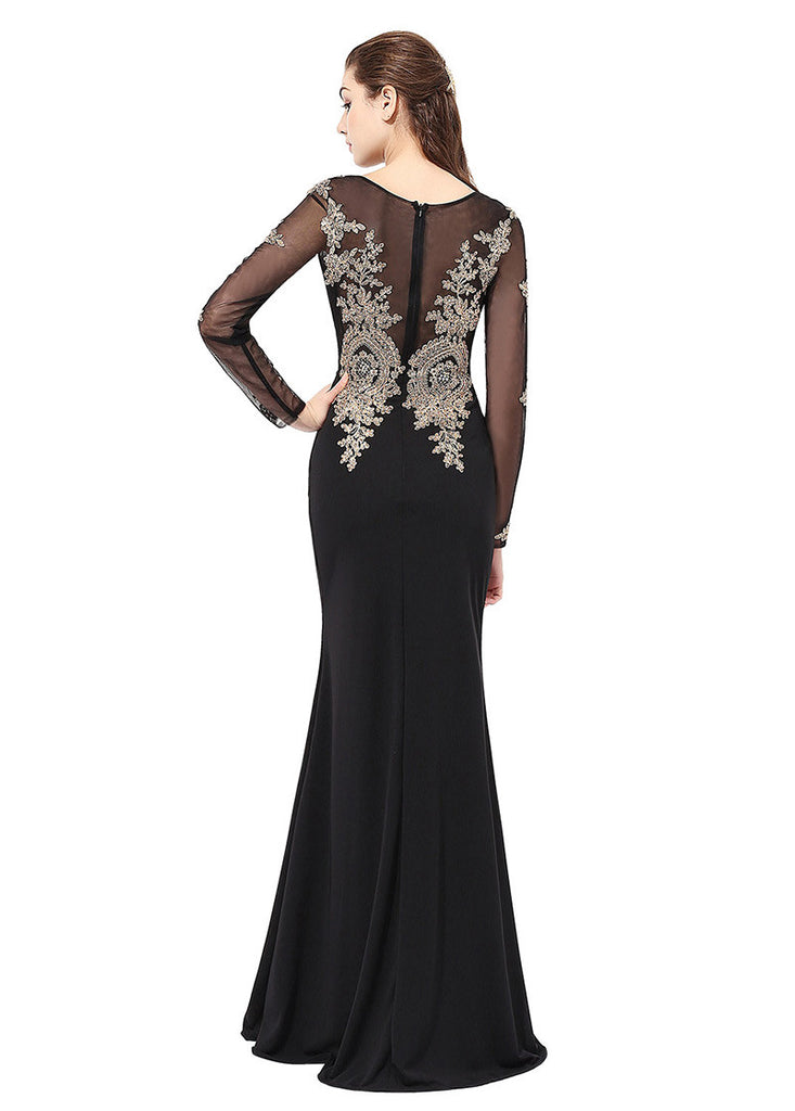 Fabulous Crystal Shuang Ma Jewel Neckline Sheath Evening Dresses With ...