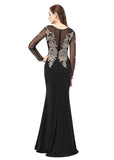  Fabulous Crystal Shuang Ma Jewel Neckline Sheath Evening Dresses With Lace Appliques