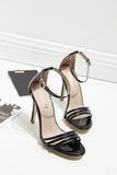Ankle Strap Strappy Patent Leather Sandals