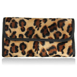 Cheap Eyeshadow Lip Brush With Leopard Leather Bag