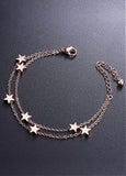 Stars Titanium Steel Double Layered Bracelet