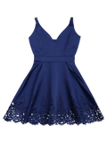 Hollow Out Strappy Flare Dress