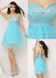 Gorgeous Tulle Sweetheart Neckline Short A-line Homecoming Dresses