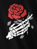 Rose Long Sleeve Graphic Print Sweatshirt