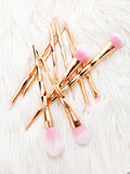 Pink Diamond Shaped Makeup Brush 10pcs