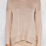 Cross Back Solid Color Sweater