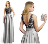 CrewNeck Prom Dress with Pocket