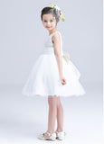 Charming Lace & Tulle Scoop Necklione Ball Gown Flower Girl Dresses With Bowknot