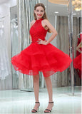 Elasticated Net Red Cocktail Dresses