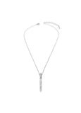Zirconia Bar Pendant 925 Silver Plated Necklace