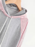  Panel Sleeve Kangaroo Pocket Sweatshirt