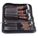 11Pcs Makeup Brushes Kit Tools Cosmetic Brush Holder Bag Face Foundation Set