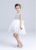  Sparkling Sequin Lace & Tulle Scoop Neckline Ball Gown Flower Girl Dresses With Bowknot