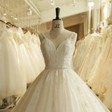Lace Vintage Pearls Bridal Wedding Dress