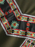Dark Green Embroidery Detail Sweatshirt