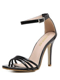 Ankle Strap Strappy Patent Leather Sandals