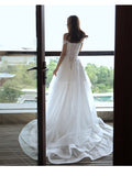  Sweetheart Appliques Beading High-Low Wedding Dress