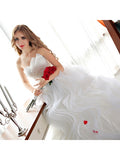 Plus Size Floor-Length Ruffles Ball Gown Wedding Dress