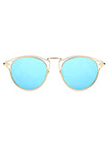 Blue Arrow Cat Eye Mirrored Sunglasses