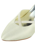 Chic Satin & Fine Shimmering Powder Upper Closed Toe Stiletto Heels Bridal Shoes
