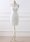 Gorgeous Tulle Scoop Neckline 2 In 1 Wedding Dresses With Lace Appliques