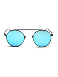Chunky Frame Round Mirrored Sunglasses