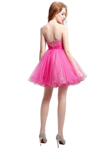 Fabulous Tulle Sweetheart Neckline Ball Gown Short Cocktail Dresses With Beadings Sassymyprom Fabulous Tulle Sweetheart Neckline Ball Gown Short Cocktail Dresses With Beadings Sassymyprom