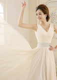 Elegant Chiffon V-neck A-line Prom Dress