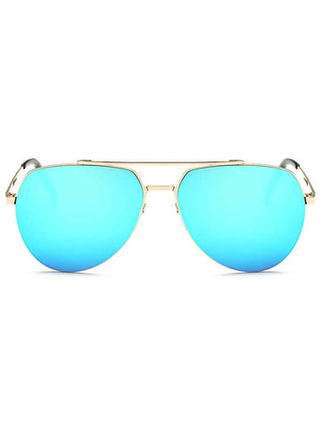 Blue Pink Lightweight Mirrored Pilot Sunglasses – Sassymyprom