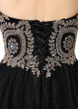 Luxury Tulle Sweetheart Neckline A-line Homecoming Dresses with Lace Appliques