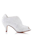 Marvelous Lace Upper Peep Toe Stiletto Heels Bridal Shoes
