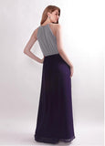 Composite Silk Chiffon Jewel A-line Evening Dress