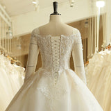Lace long Sleeve Ball Gown Wedding Dress