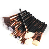 Wooden Handle Foundatation Makeup Brushes 15Pcs