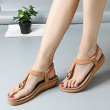 Fashion Comfortable Elastic Clip Toe Flat Beach Sandals