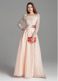 Organza Off-the-shoulder Embroidery Pink Prom Dress 