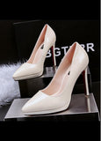 Attractive Leatherette Upper Pointed Toe Stiletto Heels Party Shoes