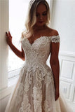 Lace Appliques Simple Sexy Off The Shoulder Wedding Dress