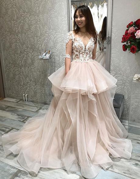 half sleeve prom dress Burgundy Long Slit Half Sleeve Off Shoulder Hand-Made Flower Prom Dress,  SP386  Simidress