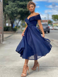 Off The Shoulder Tulle Short Homecoming Club Dress