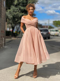 Off The Shoulder Tulle Short Homecoming Club Dress