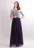 Composite Silk Chiffon Jewel A-line Evening Dress
