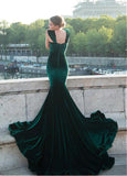 Fleece Sweetheart Green Mermaid Evening Dress