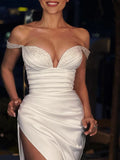 Bodycon White Off The Shoulder Prom Dress